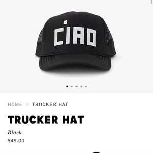 Clare V Trucker Hat Black/White Ciao